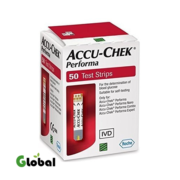 شرائط اختبار نسبة السكر في الدم Accu-Chek Performa Nano – عدد 50 شريط